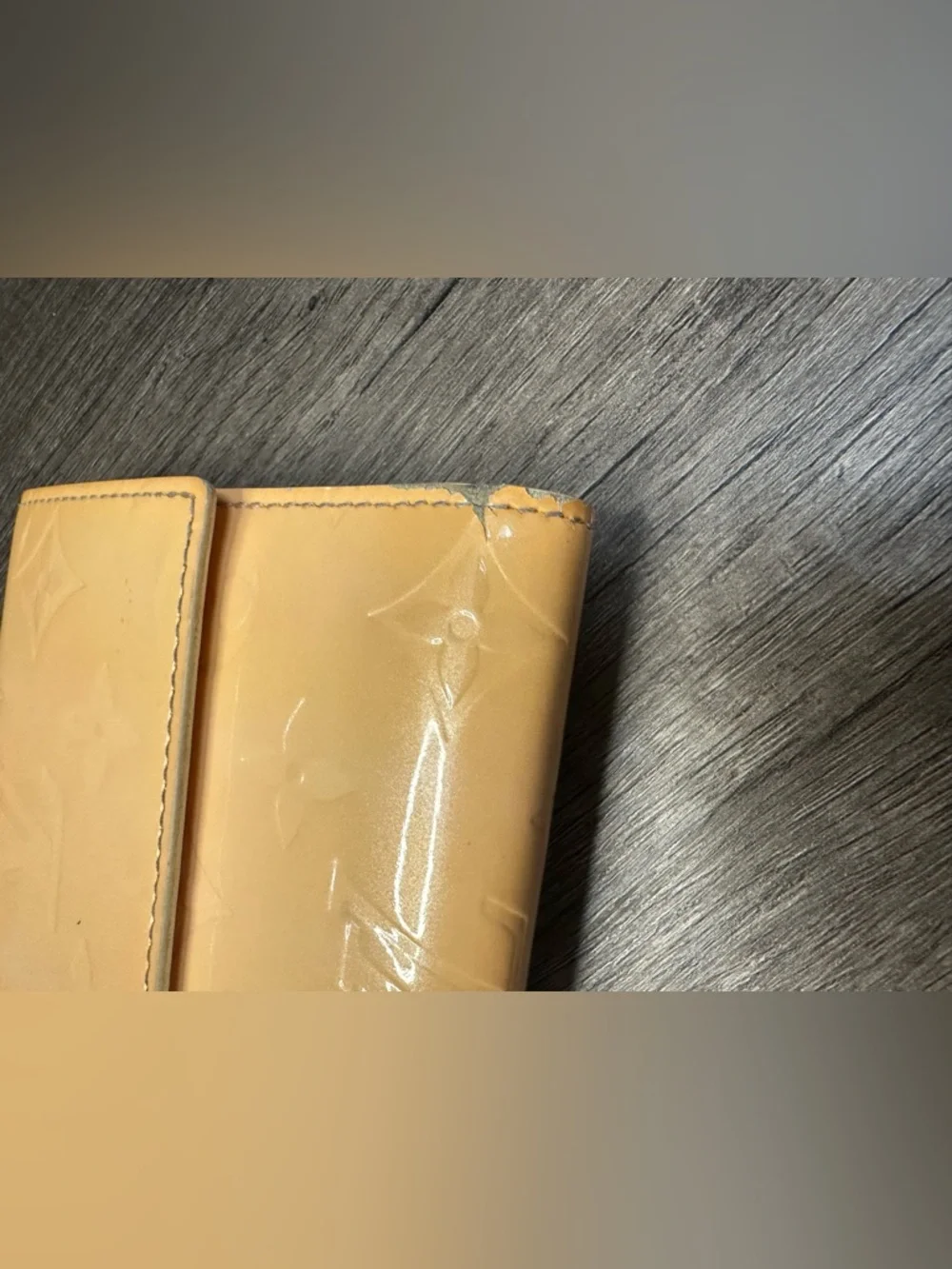 Louis Vuitton Yellow Vernis Monogram Snap Continental Wallet